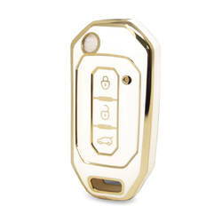 Нано-высококачественный чехол для дистанционного ключа Ford с 3 кнопками белого цвета Ford-I11J