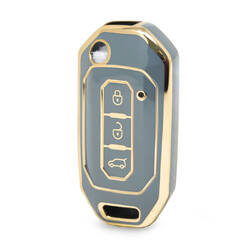 Нано-высококачественный чехол для дистанционного ключа Ford с 3 кнопками, серый цвет Ford-I11J