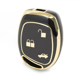 Нано-высококачественный чехол для дистанционного ключа Ford с 3 кнопками черного цвета Ford-L11J