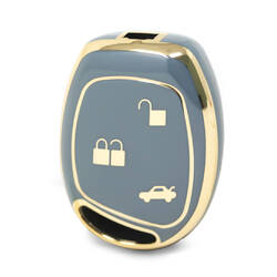 Нано-высококачественный чехол для дистанционного ключа Ford с 3 кнопками серого цвета Ford-L11J