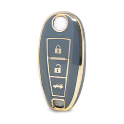 Nano High Quality Cover For Suzuki Remote Key 3 Buttons Gray Color SZK-A11J3B