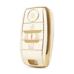 Nano – couvercle de haute qualité pour clé télécommande Kia, 5 boutons, couleur blanche, KIA-D11J5