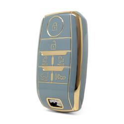 Nano – couvercle de haute qualité pour clé télécommande Kia, 6 boutons, couleur grise, KIA-D11J6