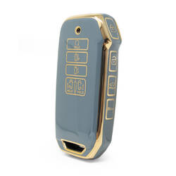 Nano – couvercle de haute qualité pour clé télécommande Kia, 9 boutons, couleur grise, KIA-I11J9