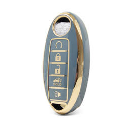 Cover Nano di alta qualità per chiave remota Nissan 5 pulsanti colore grigio NS-A11J5