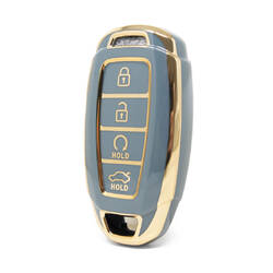 Cover Nano di alta qualità per chiave telecomando Hyundai Kona 4 pulsanti colore grigio HY-D11J4B