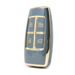 Cover Nano di alta qualità per chiave remota Hyundai Genesis 4 pulsanti colore grigio HY-I11J4B