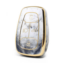 غطاء نانو رخام عالي الجودة لمفتاح ريموت تاتا 4 ازرار لون ابيض TATA-A12J