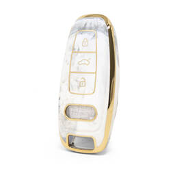 Cover in marmo Nano di alta qualità per chiave telecomando Audi 3 pulsanti colore bianco Audi-D12J