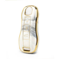 Nano High Quality Marble Cover For Porsche Remote Key 3 Buttons White Color PSC-B12J