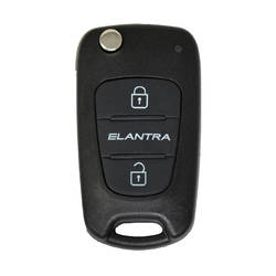 Coque de clé télécommande rabattable Hyundai Elantra, 2 boutons, HYN14R