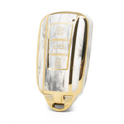 غطاء نانو رخام عالي الجودة لمفتاح ريموت دونج فينج 3 ازرار لون ابيض DF-D12J