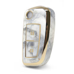 Cover in marmo Nano di alta qualità per chiave remota Nissan Flip 2 pulsanti colore bianco NS-B12J2