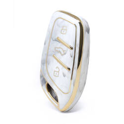 غطاء نانو رخام عالي الجودة لمفتاح ريموت روي 3 ازرار لون ابيض RW-B12J