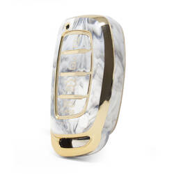 Cover in marmo Nano di alta qualità per chiave remota Hyundai 4 pulsanti colore bianco HY-A12J4A