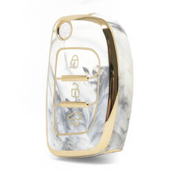 Cover in marmo Nano di alta qualità per chiave remota Hyundai Flip 3 pulsanti colore bianco HY-B12J3A