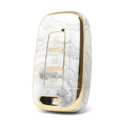 Cover in marmo Nano di alta qualità per chiave remota Hyundai 3 pulsanti colore bianco HY-G12J3