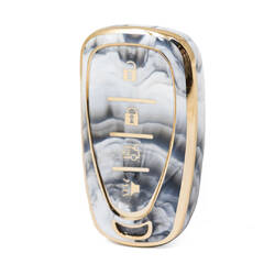 Nano Yüksek Kaliteli Mermer Kapak Chevrolet Uzaktan Anahtar 4 Düğme Beyaz Renk CRL-B12J4B