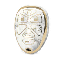 Nano Yüksek Kaliteli Mermer Kapak Chevrolet Uzaktan Anahtar 6 Düğme Beyaz Renk CRL-F12J6