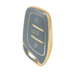 غطاء نانو جلد ذهبي عالي الجودة لمفتاح ريموت رويوي 3 ازرار لون رمادي RW-B13J