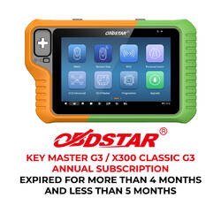 Obdstar Key Master G3 / X300 Classic G3 Annual Subscription Expired for more than 4 months and less than 5 Months