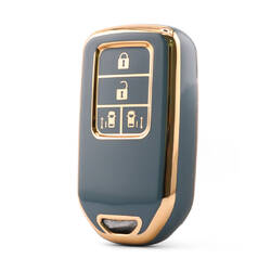 Housse Nano de haute qualité pour clé télécommande Honda 4 boutons couleur grise HD-A11J4B