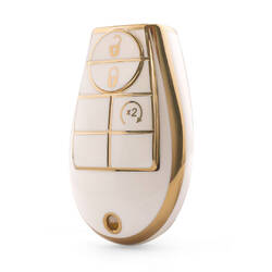 Nano High Quality Cover For Dodge Remote Key 3 Button White Color Dodge-A11J3