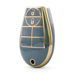 Nano High Quality Cover For Dodge Remote Key 2 Button Gray Color Dodge-A11J2