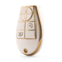 Nano High Quality Cover For Dodge Remote Key 4 Button White Color Dodge-A11J4B