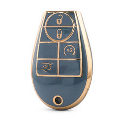 Nano High Quality Cover For Dodge Remote Key 4 Button Gray Color Dodge-A11J4B