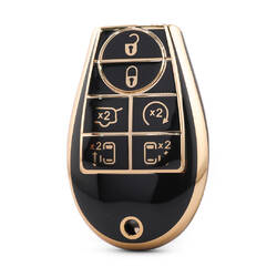 Nano High Quality Cover For Dodge Remote Key 6 Button Black Color Dodge-A11J6B