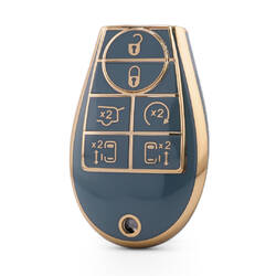 Nano High Quality Cover For Dodge Remote Key 6 Button Gray Color Dodge-A11J6B