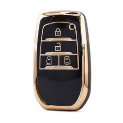 Capa Nano de alta qualidade para chave remota Toyota 4 botões cor preta TYT-A11J4BH