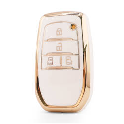 Capa Nano de alta qualidade para chave remota Toyota 4 botões cor branca TYT-A11J4BH