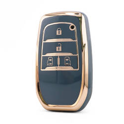 Capa Nano de alta qualidade para chave remota Toyota 4 botões cor cinza TYT-A11J4BH