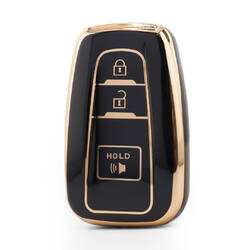 Capa Nano de alta qualidade para chave remota Toyota 3 botões cor preta TYT-B11J3B