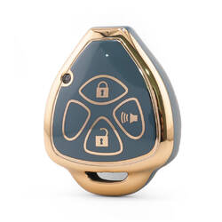 Nano High Quality Cover For Toyota Remote Key 3 Button Gray Color TYT-K11J3A