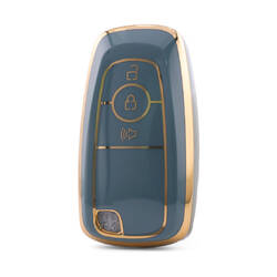 Nano Yüksek Kaliteli Kapak Ford Uzaktan Anahtar 3 Düğme Gri Renk Ford-B11J3B