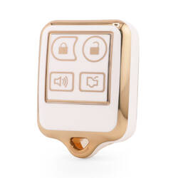 Funda nano de alta calidad para llave remota Ford de 4 botones, color blanco Ford-M11J4