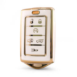 Nano High Quality Cover For Jeep Remote Key 6 Button White Color Jeep-E11J6