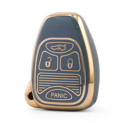Nano High Quality Cover For Chrysler Remote Key 4 Button Gray Color CRSL-A11J4