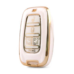 Nano High Quality Cover For Chrysler Remote Key 5 Button White Color CRSL-B11J5