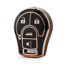 Cover di alta qualità nano per chiave telecomando Nissan 4 pulsanti colore nero NS-D11J4B