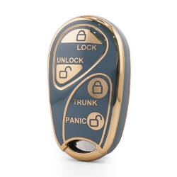 Cover di alta qualità nano per chiave telecomando Nissan 4 pulsanti colore grigio NS-E11J4