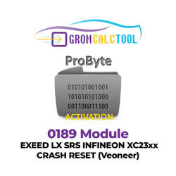 GromCalcTool 0189 Modulo EXEED LX SRS INFINEON XC23xx CRASH RESET (Veoneer)