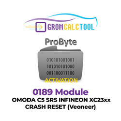 GromCalcTool 0189 Modulo OMODA C5 SRS INFINEON XC23xx CRASH RESET (Veoneer)
