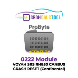 GromCalcTool 0222 Modulo Voyah SRS RH850 CANBUS Crash Reset (Continental)