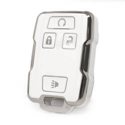 Nano High Quality Cover For GMC Remote Key 4 Button White Color Silver Frame GMC-B11Y