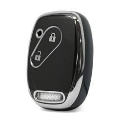 Nano High Quality Cover For Honda Remote Key 2 Button Black Color Silver Frame HD-J11Y2