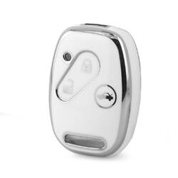 Nano High Quality Cover For Honda Remote Key 3 Button White  Color Silver Frame HD-J11Y3A